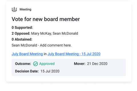 Decision Register Boardpro